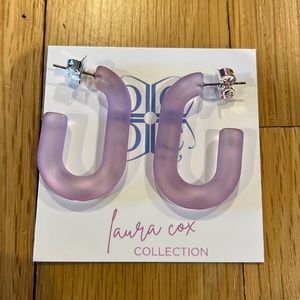 Purple Hoop Earrings